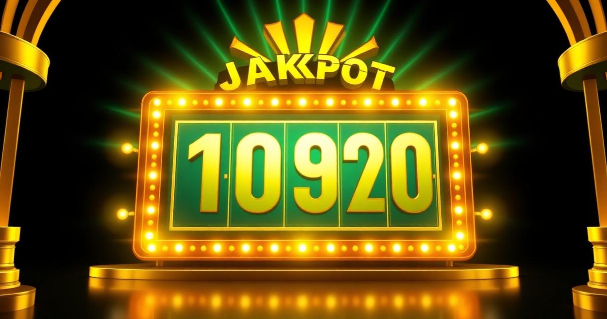 Progressive jackpot counter display